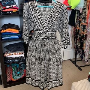 Black and white work dress